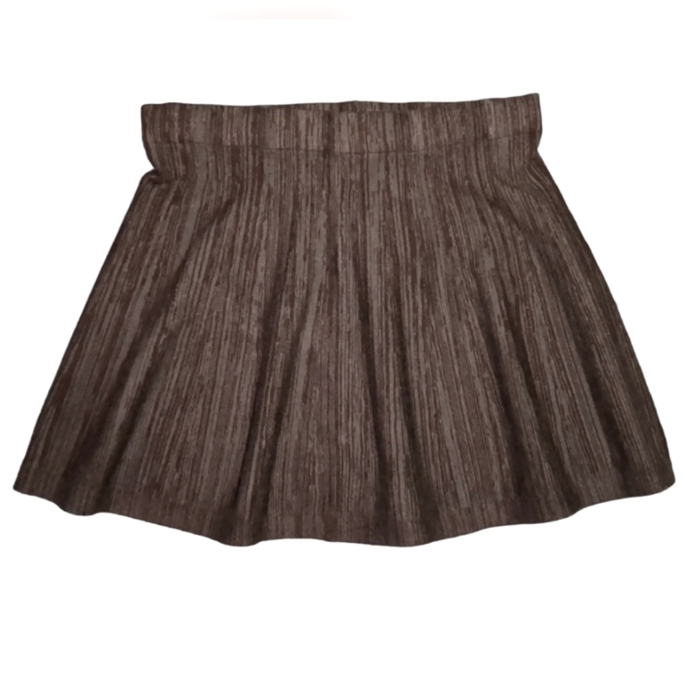 CANDIE'S Dark Olive Green Black Digital Zebra Design Circle Skater Skirt Sz M